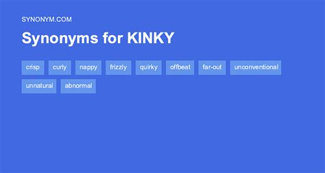 kinky synonym|41 Synonyms & Antonyms for KINKY .